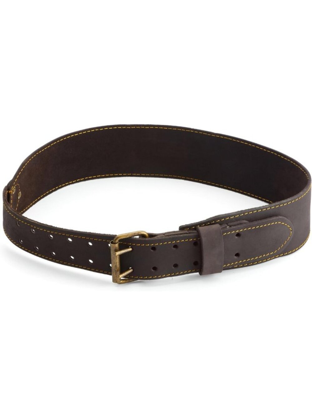 Thick 3" Leather Tool Belt for Men - Adjustable Carpenter Pouch Belt with Rivets